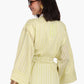 Open-Front Striped Kimono