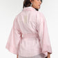 Open-Front Striped Kimono