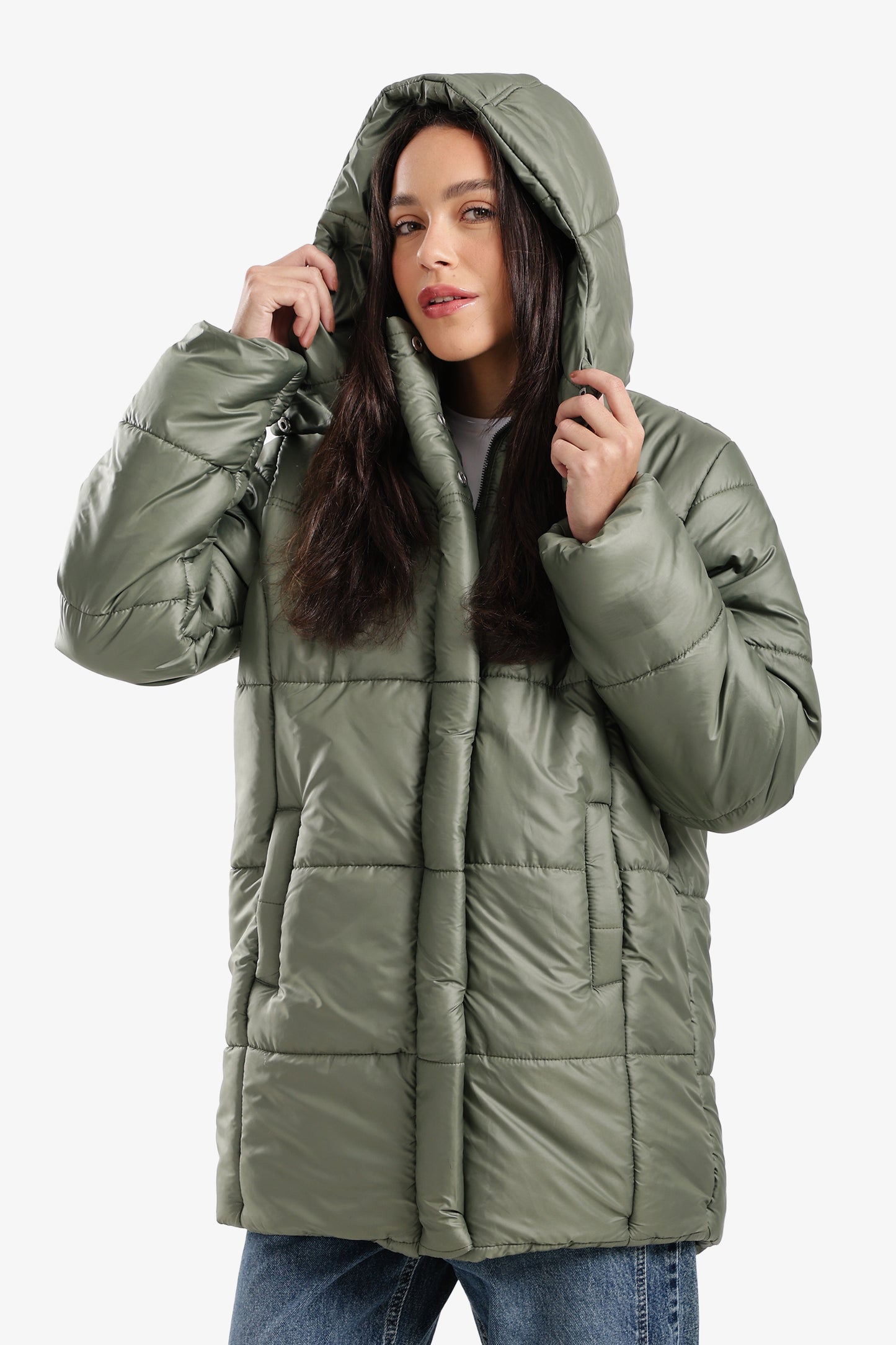 Hooded Long Puffer Jacket