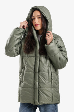 Hooded Long Puffer Jacket