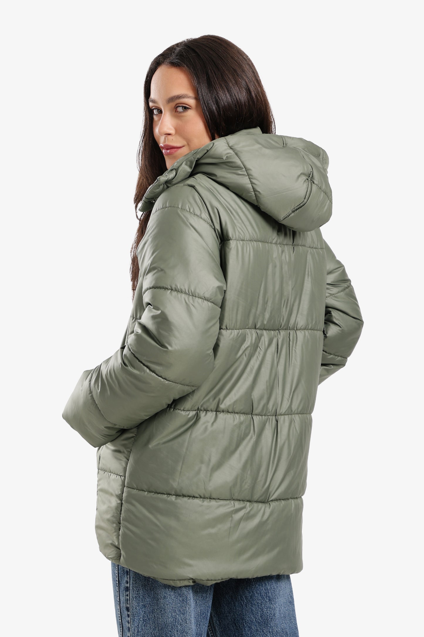 Hooded Long Puffer Jacket