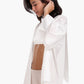 Open-Front Striped Kimono