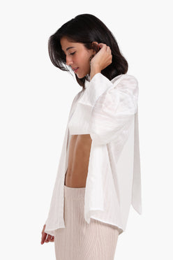 Open-Front Striped Kimono