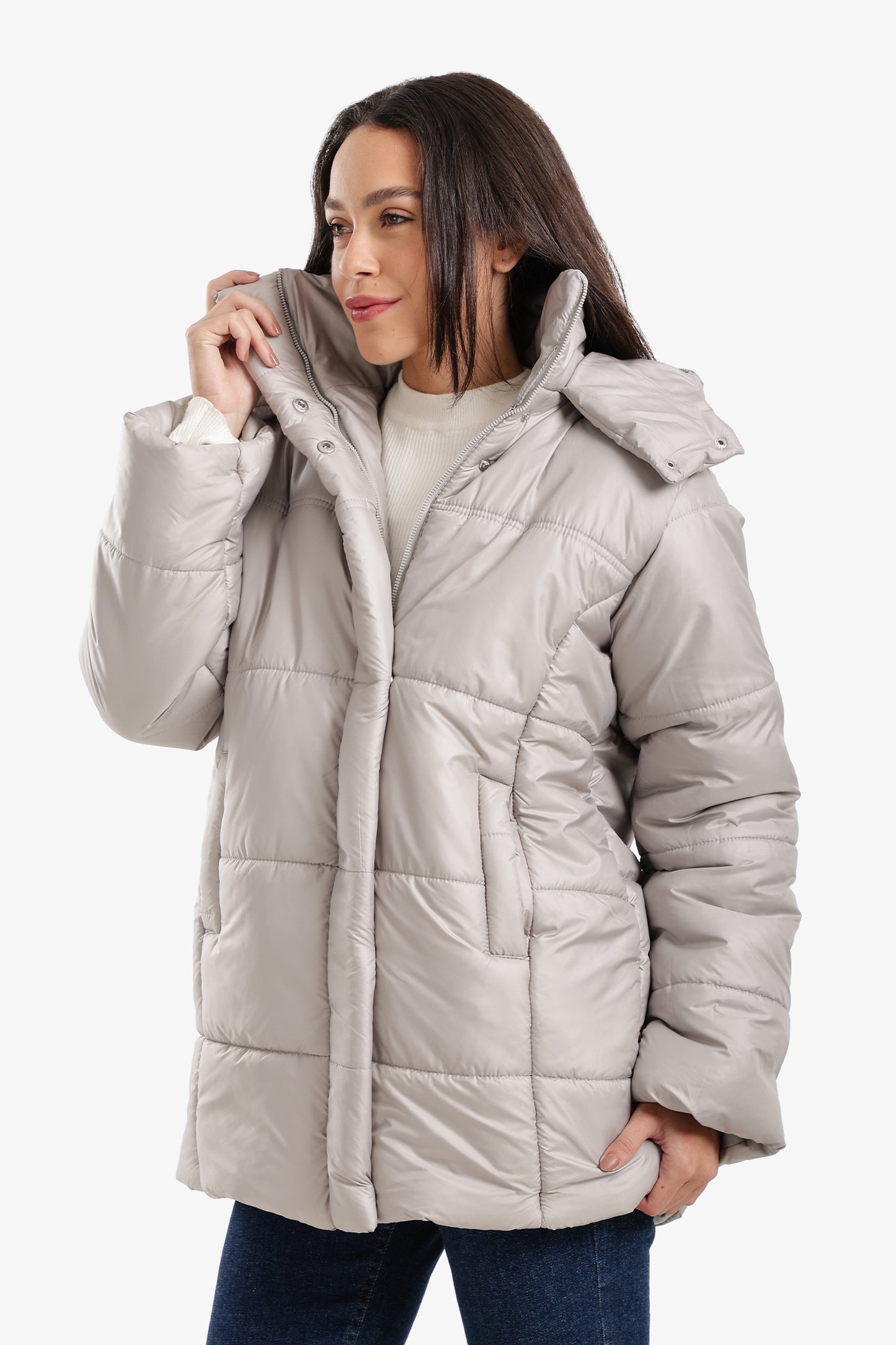 Hooded Long Puffer Jacket