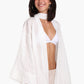 Open-Front Striped Kimono
