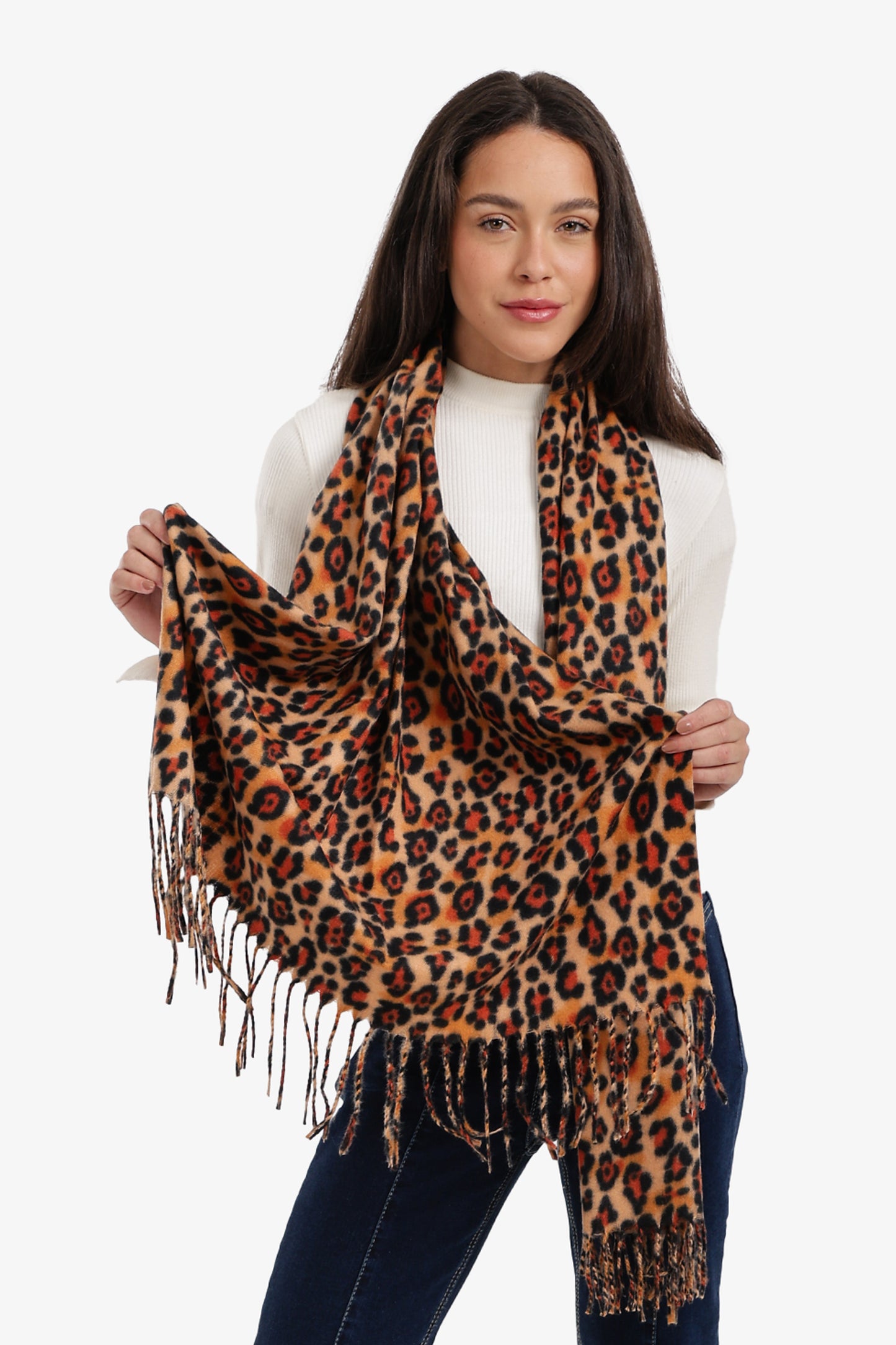Leopard-Print Scarf