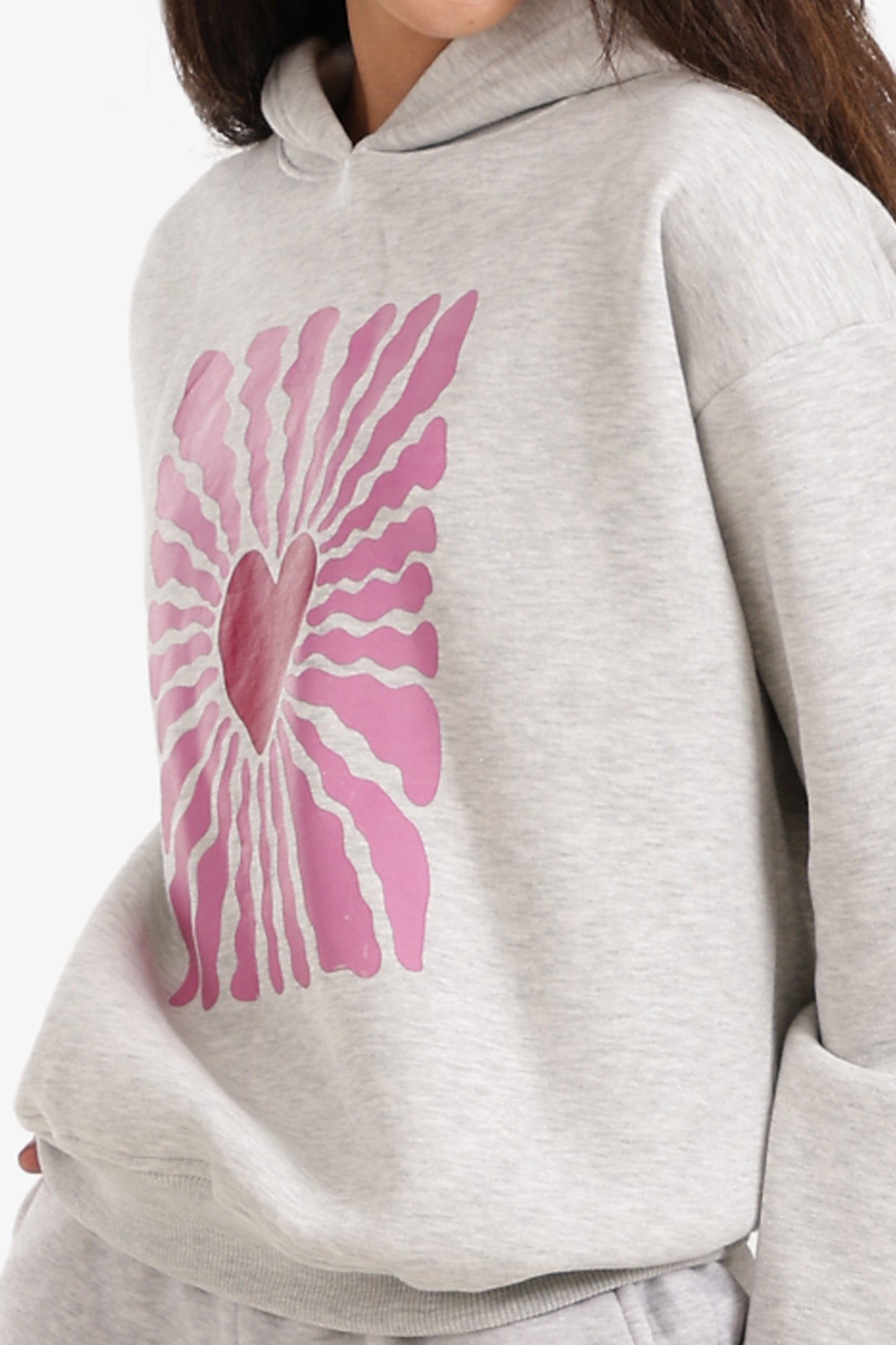 Heart-Print Lounge Sweatshirt