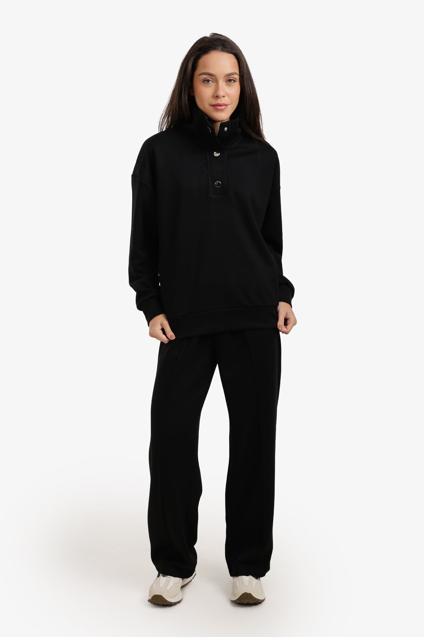 Stand Collar Lounge Sweatshirt