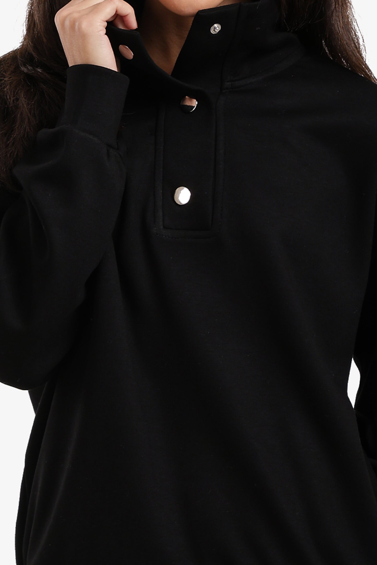 Stand Collar Lounge Sweatshirt