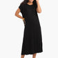 Solid Viscose Midi Dress