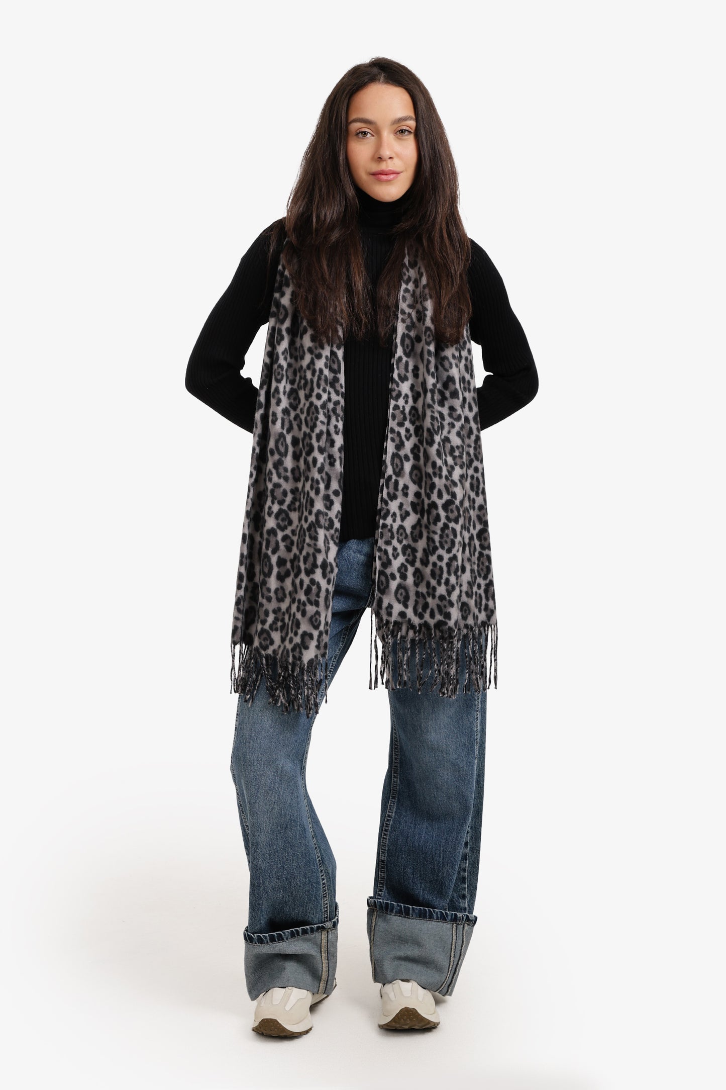 Leopard-Print Scarf