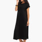 Solid Viscose Midi Dress