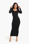 Slim Fit Cotton Blend Dress