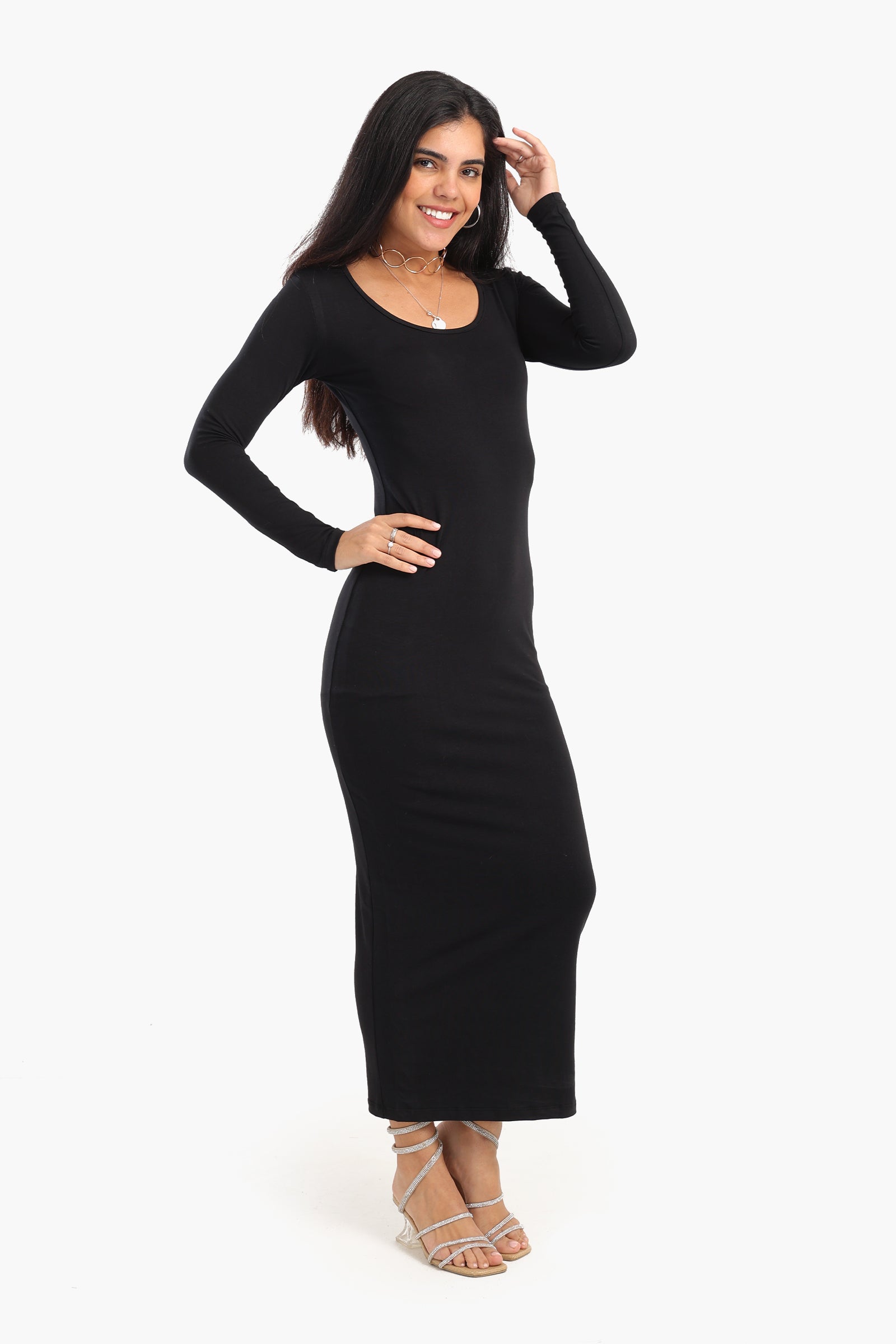 Slim Fit Cotton Blend Dress