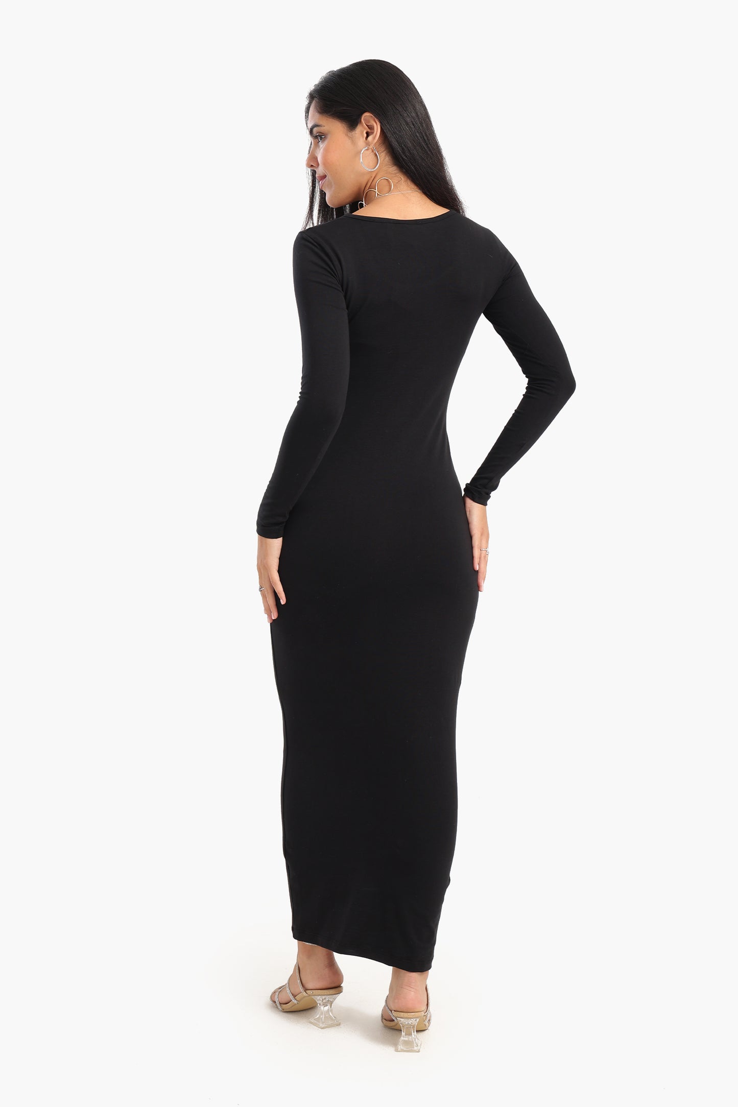 Slim Fit Cotton Blend Dress