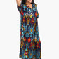 Printed V-Neck Midi Dress