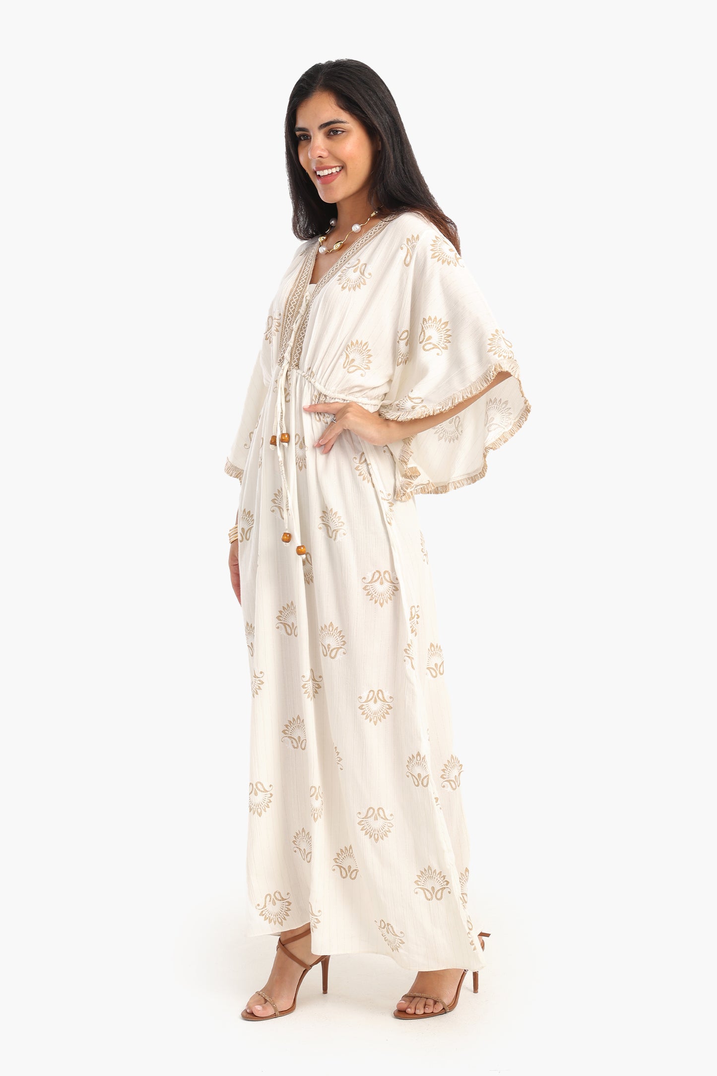 Chic Printed V-Neck Dress