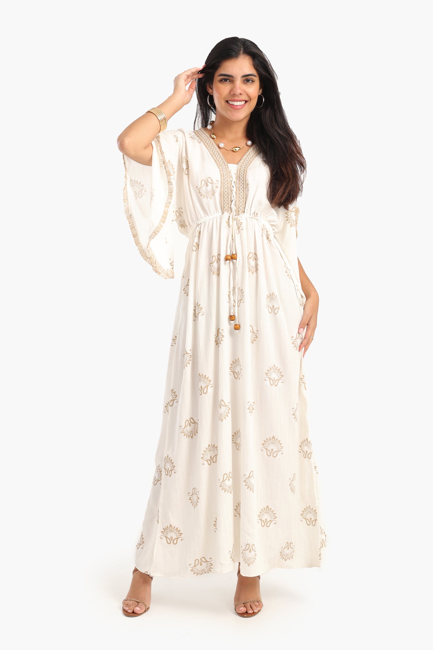 Chic Printed V-Neck Dress