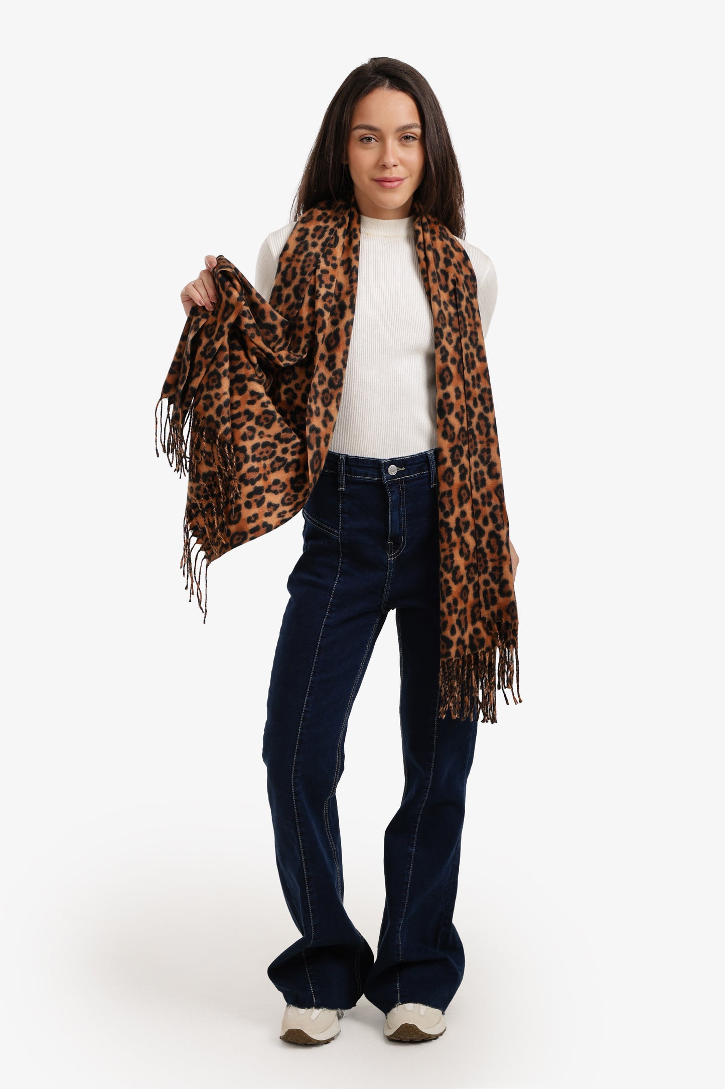 Leopard-Print Scarf