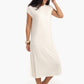 Solid Viscose Midi Dress