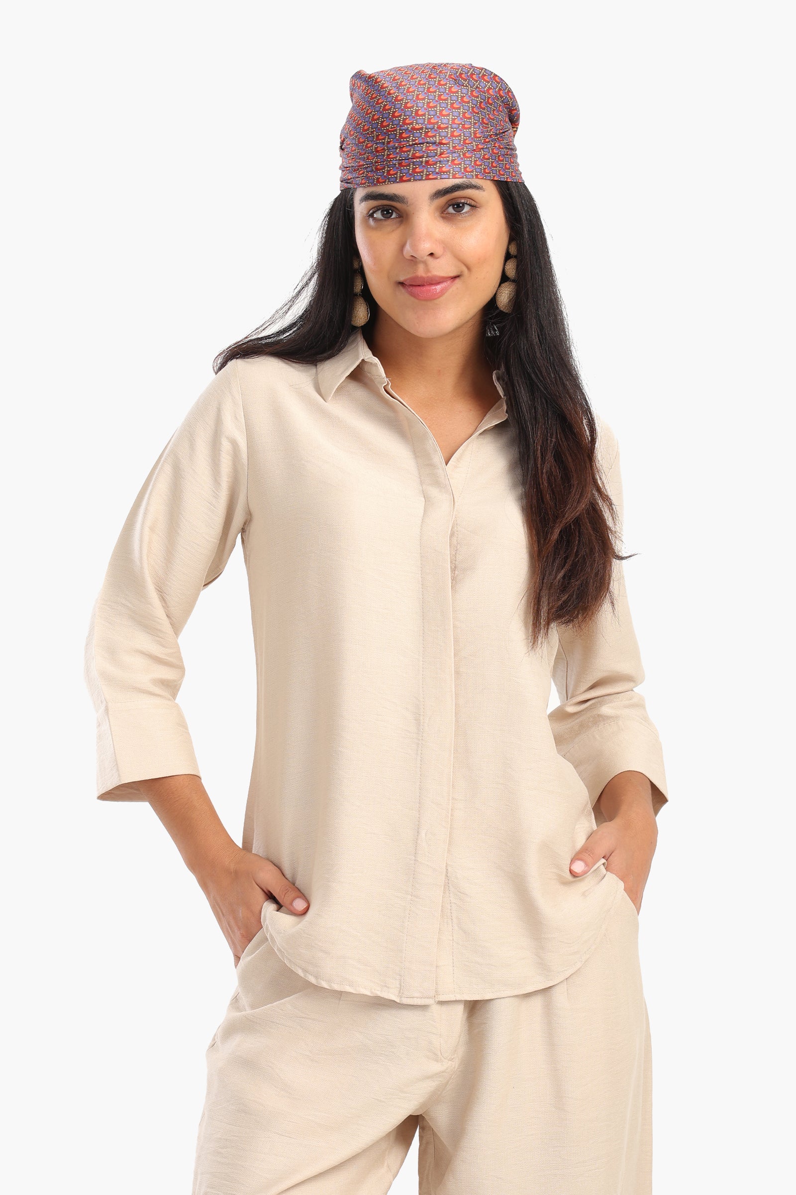 Shirt with Full Hidden Placket