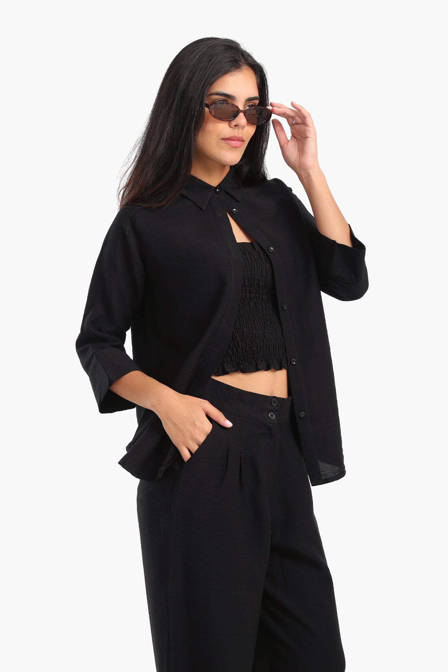 Shirt with Full Hidden Placket