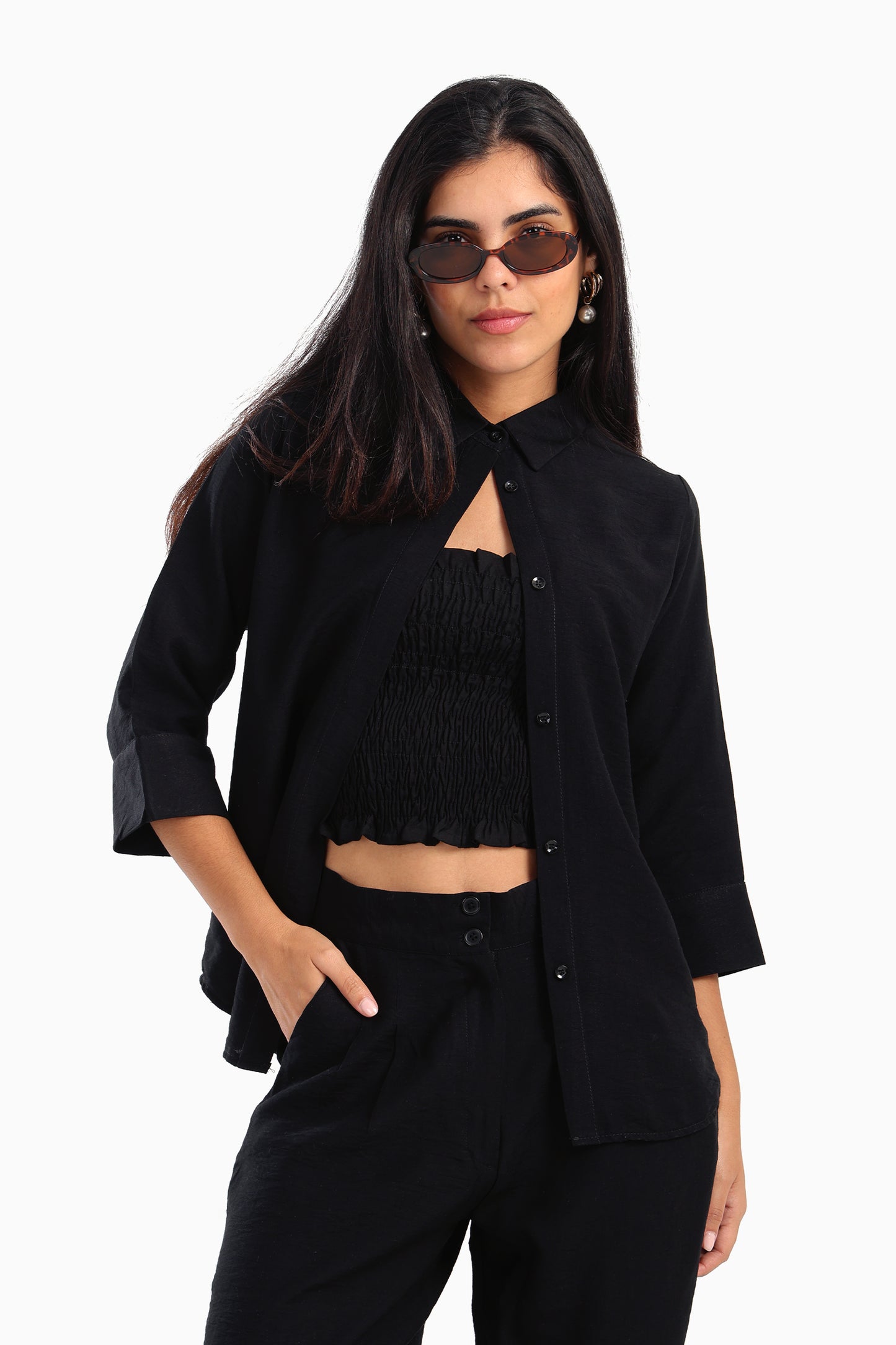 Shirt with Full Hidden Placket