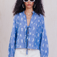 Tie-Front Embroidered Blouse