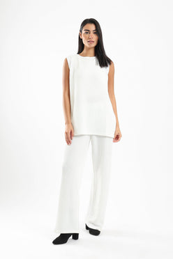 Ribbed Knitted Sleeveless Top