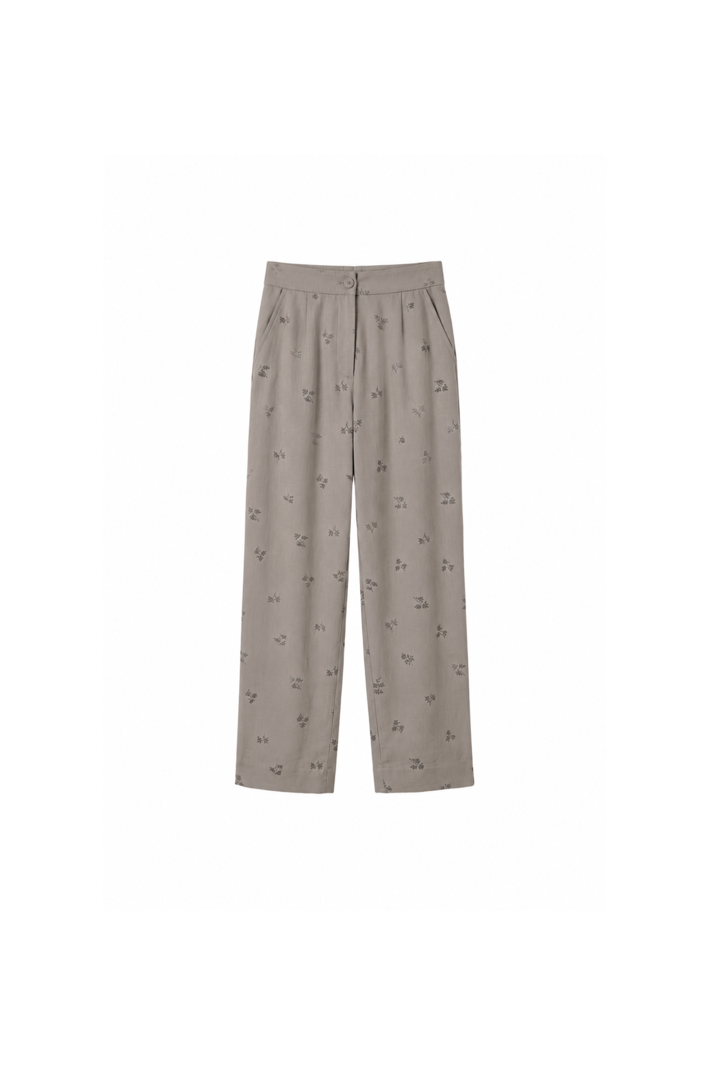 Embroidered Wide Trousers