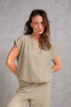 Cropped Lounge Blouse