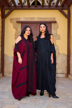 Cold-Shoulder Cutout Abaya