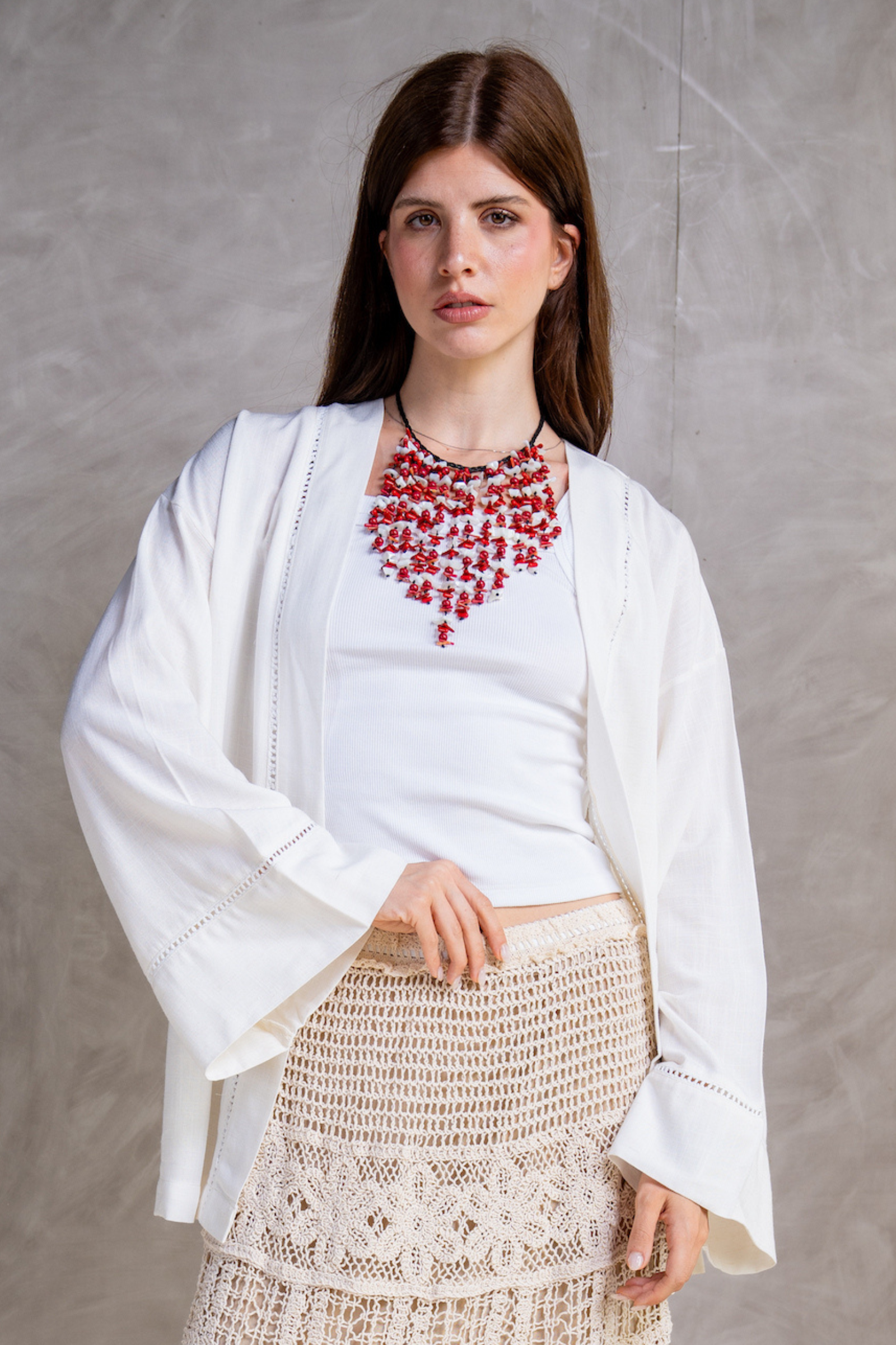 Belted Voile Cover-up