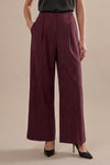 Pinstripe Wide-Leg Pants