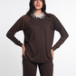 Wide Leg Viscose Front Seam Pants