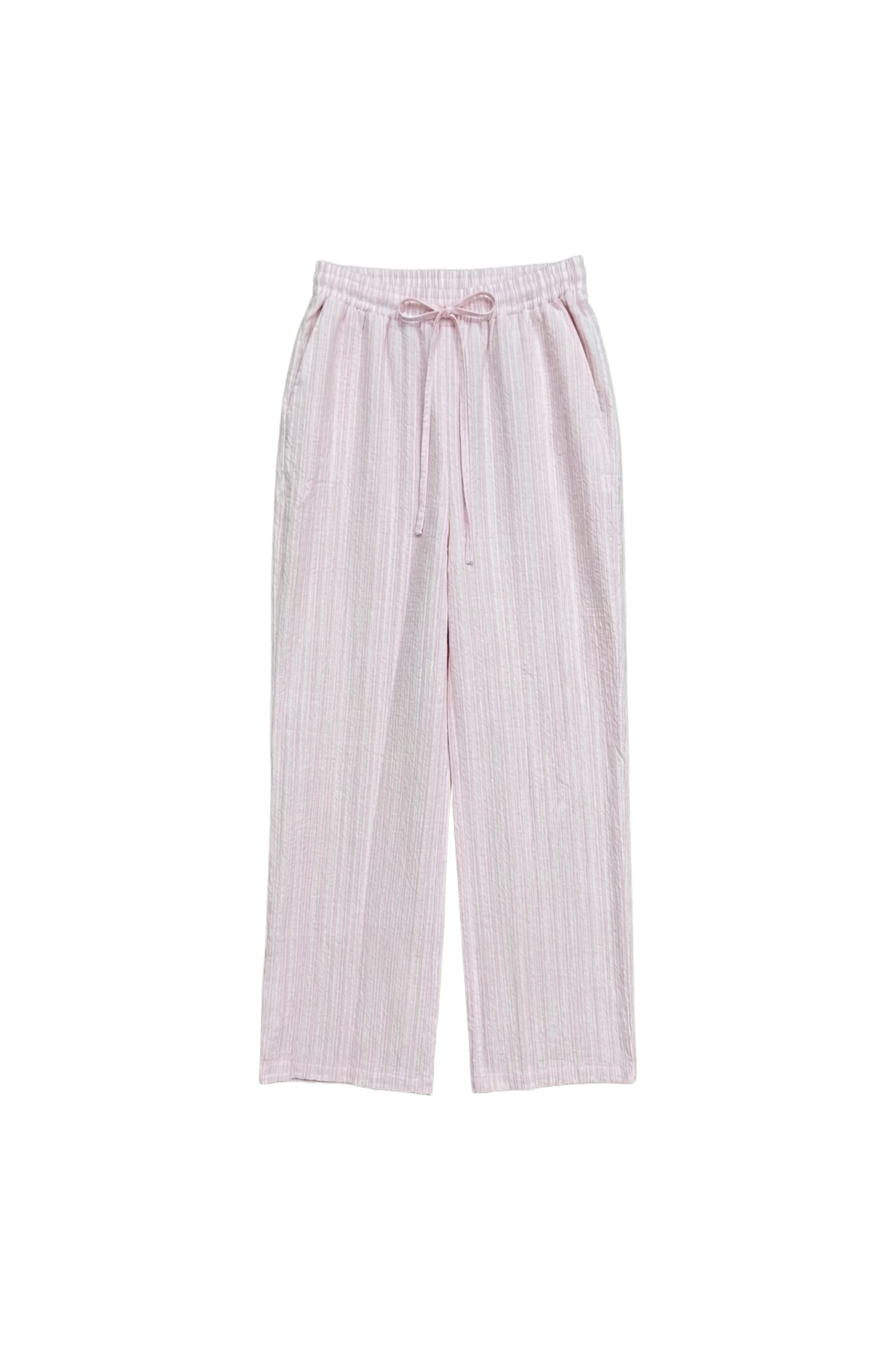Textured Drawstring Pants