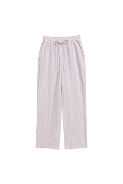 Textured Drawstring Pants