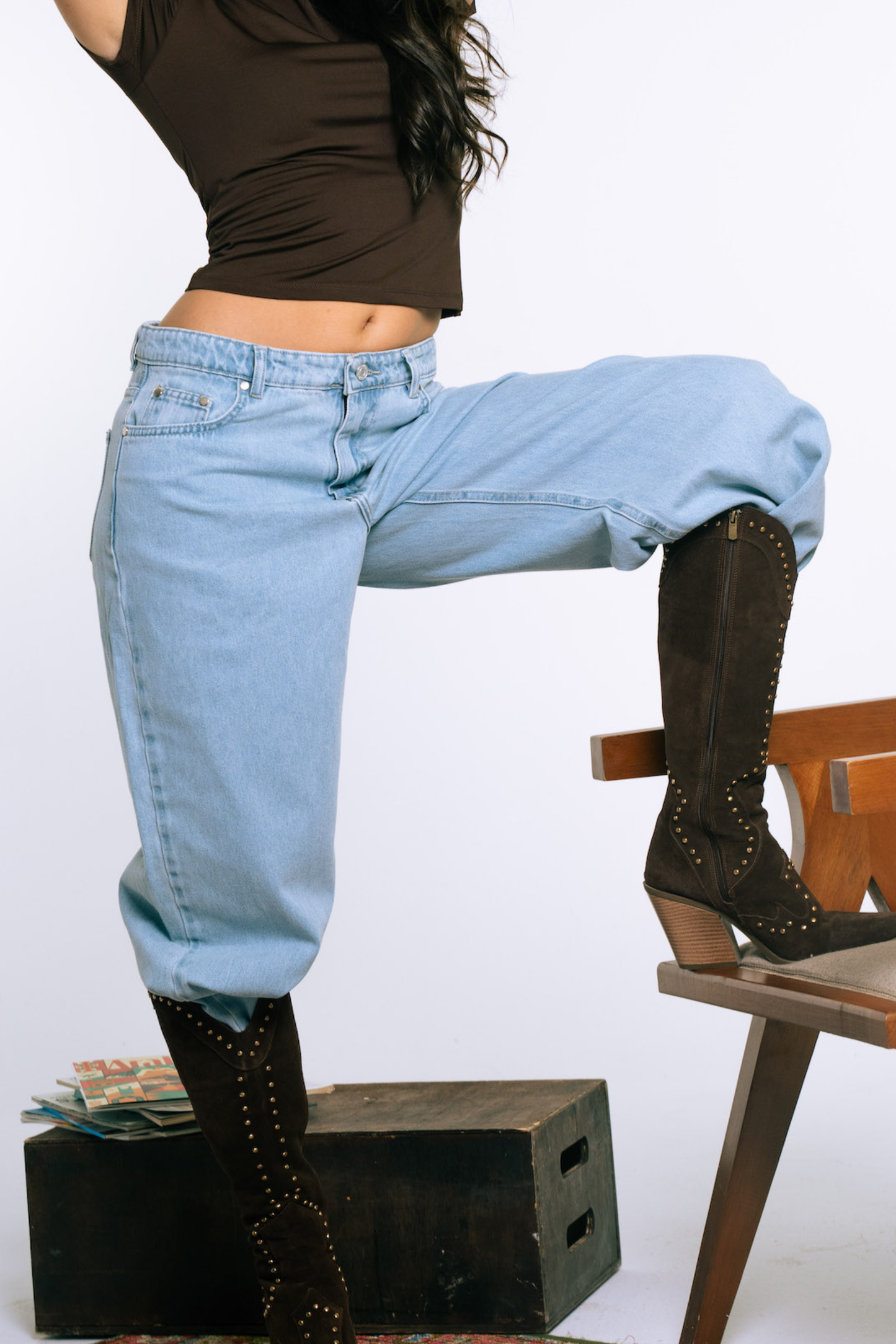 Washed Wide Jeans