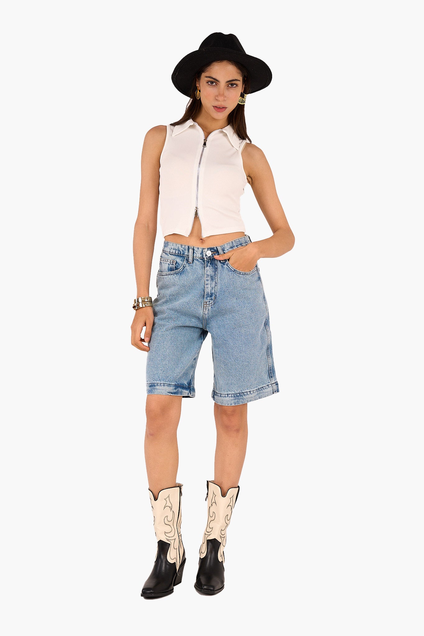 2in1 Convertible Denim Pants