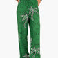 Palm Printed Green Pants