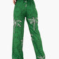 Palm Printed Green Pants