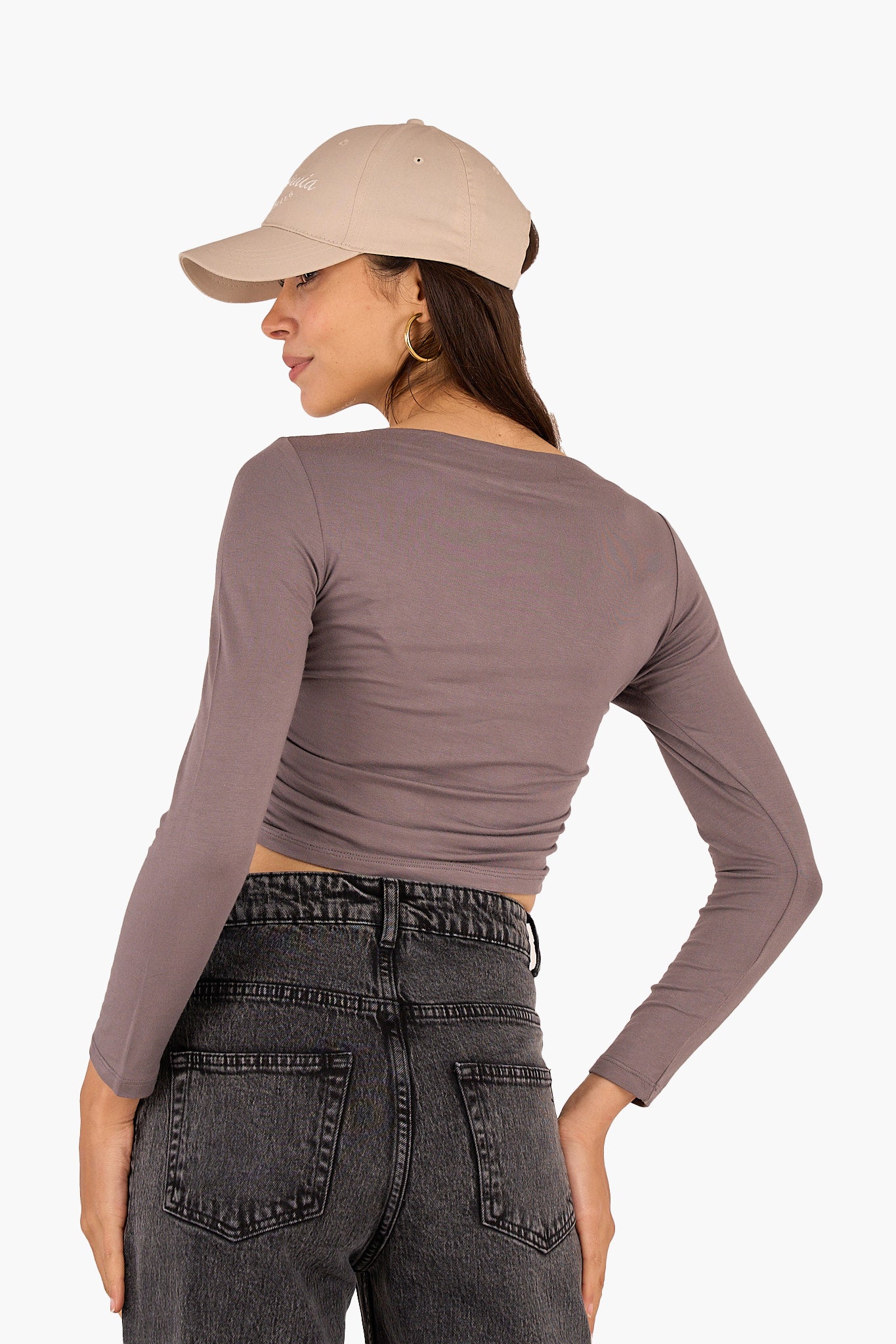 Cropped High Neck Top