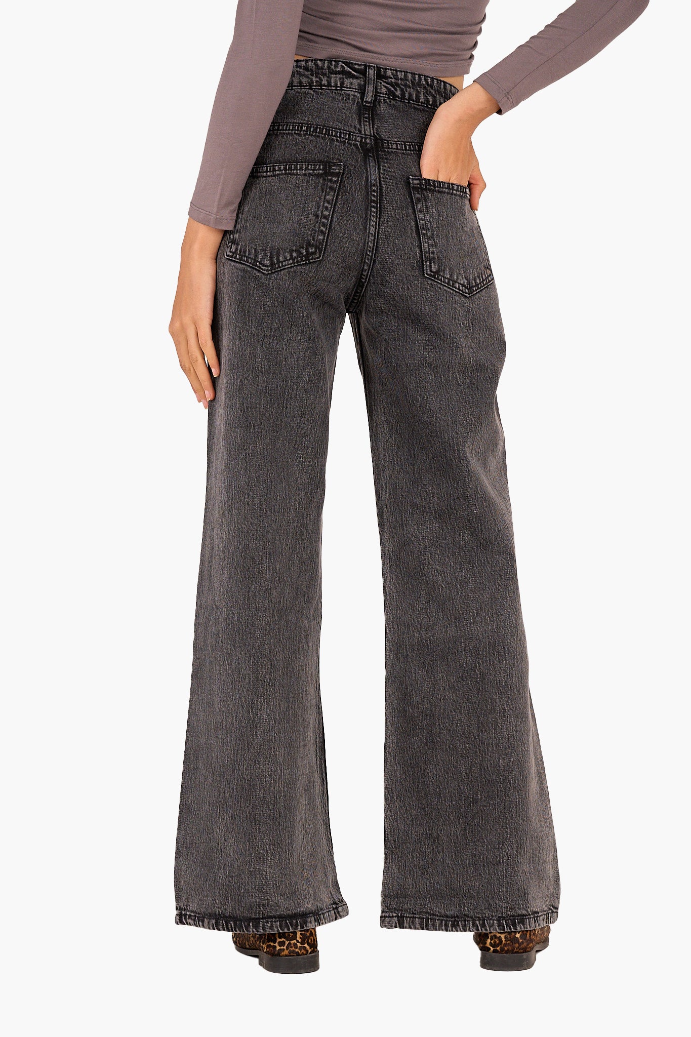 Jeans with Asymmetrical Belt