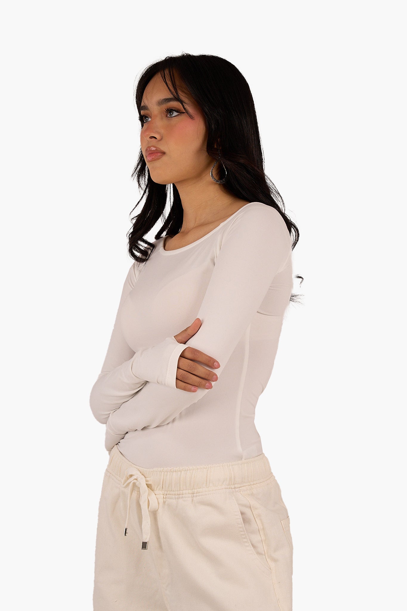 Bodysuit with Thumbhole Cuffs