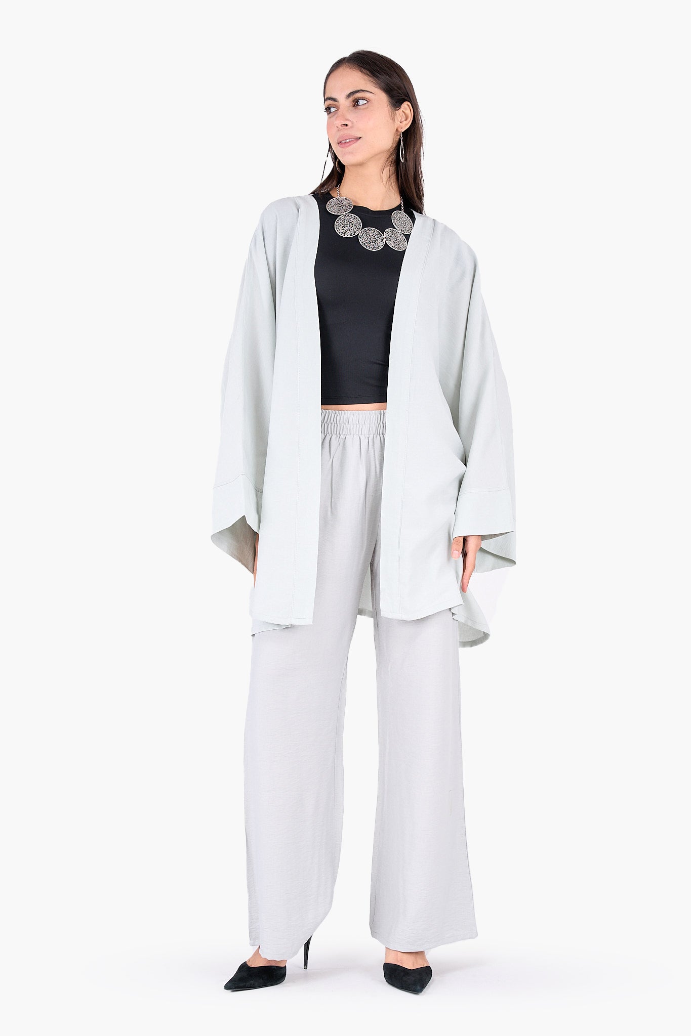 Hip Length Tencel Cardigan