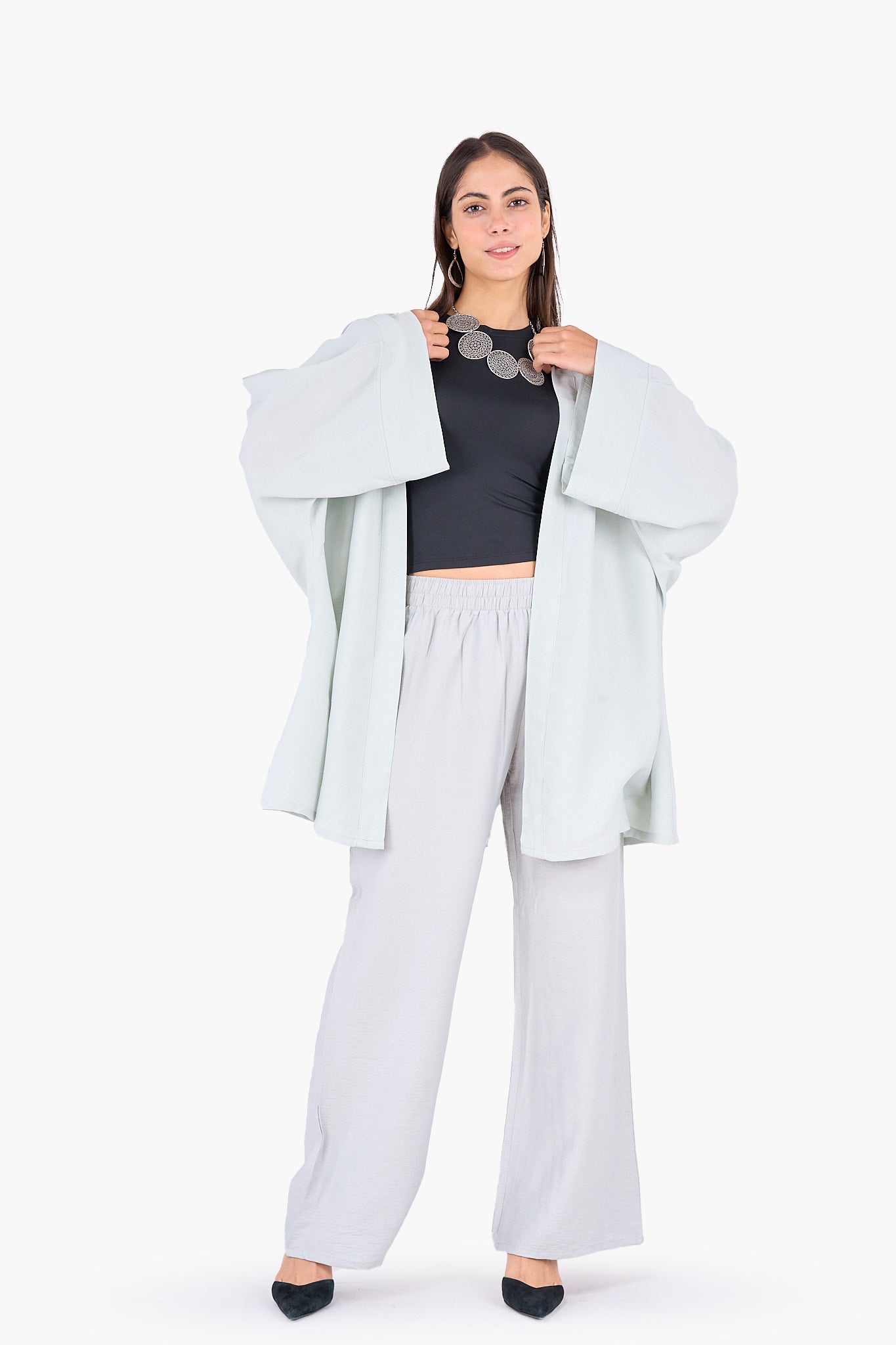 Hip Length Tencel Cardigan