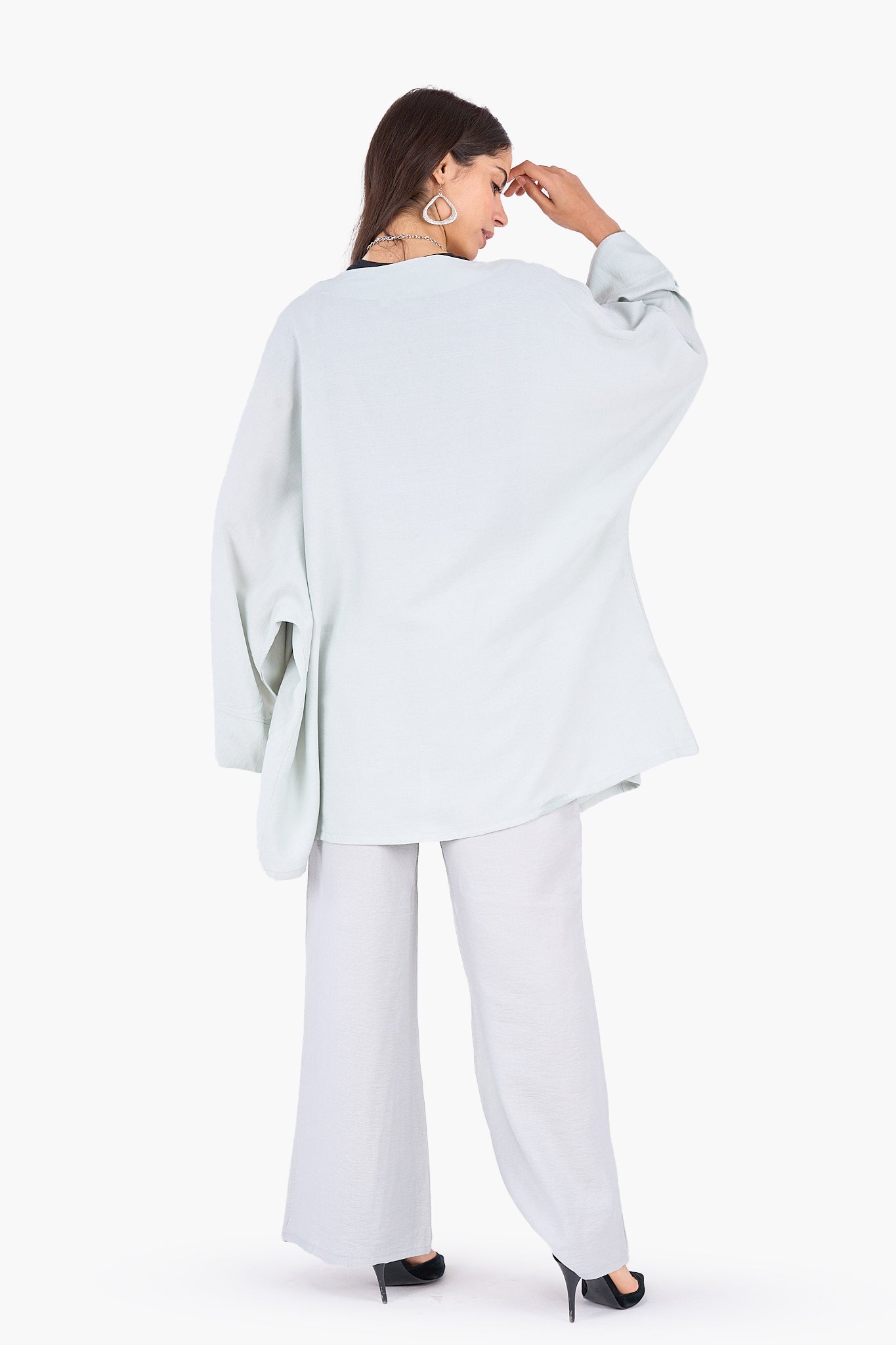 Hip Length Tencel Cardigan