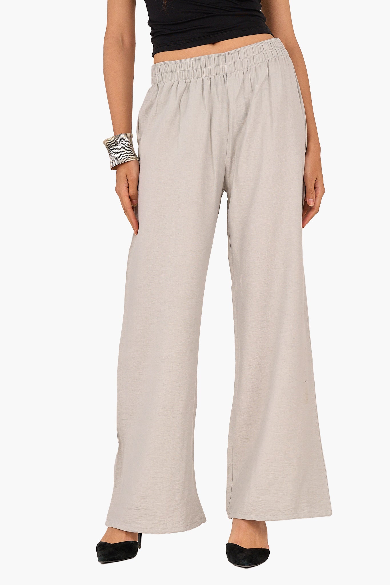High Waist Straight Cut Pants