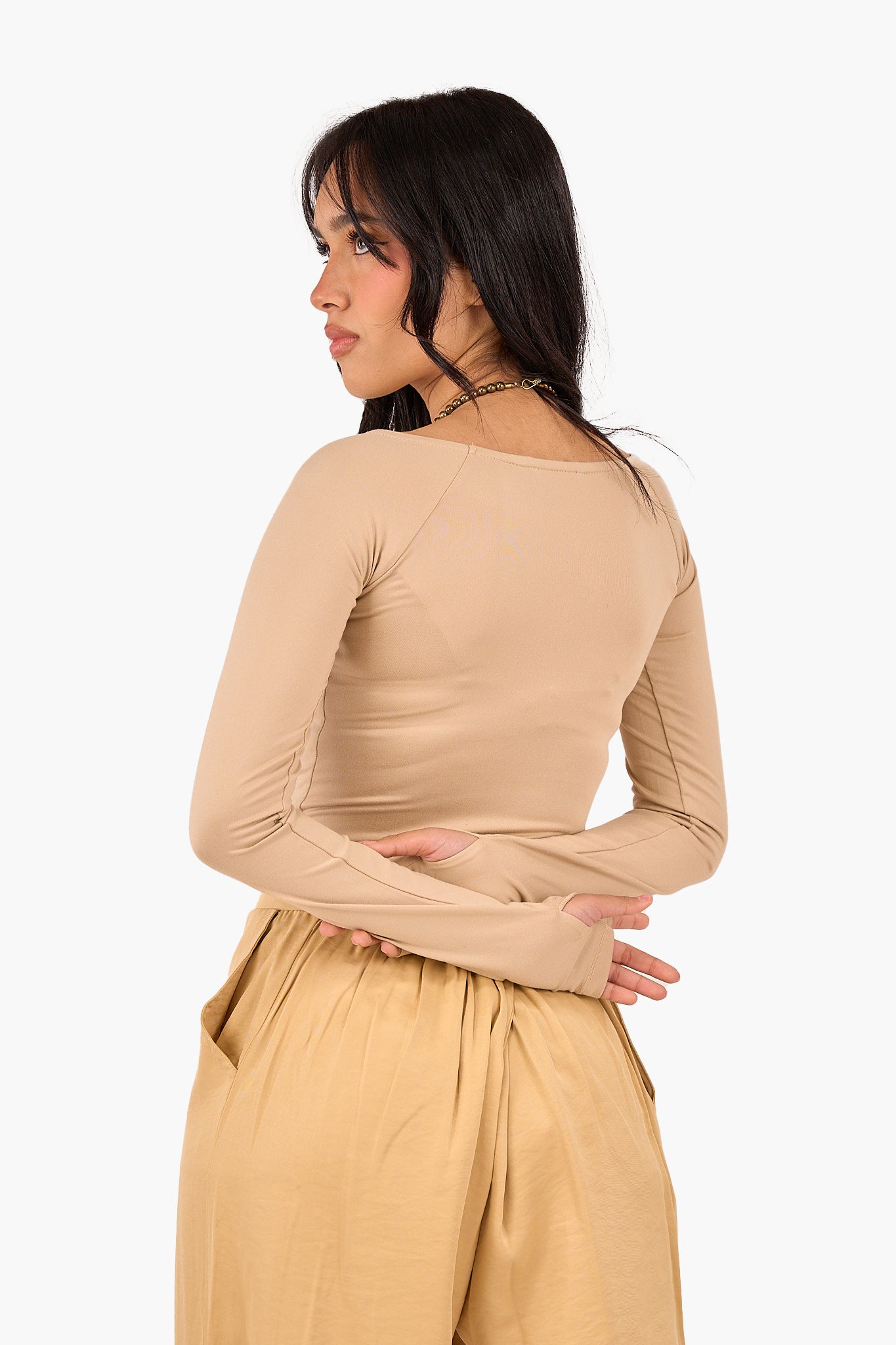 Bodysuit with Thumbhole Cuffs