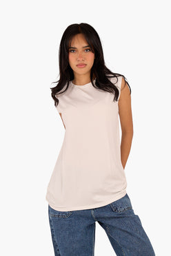 Sleeveless Viscose T-Shirt